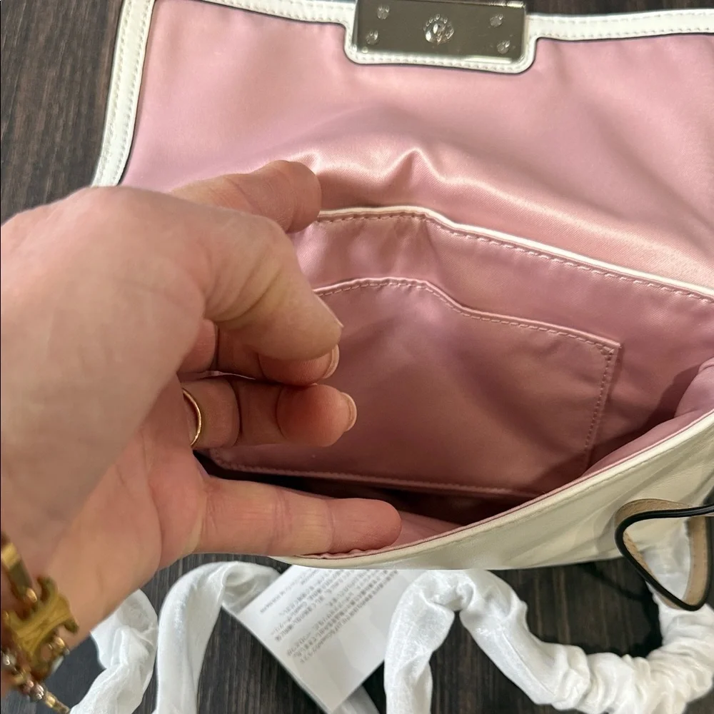 Coach Tan and Cream Croc-Embossed Shoulder Bag - Picture 9 of 13